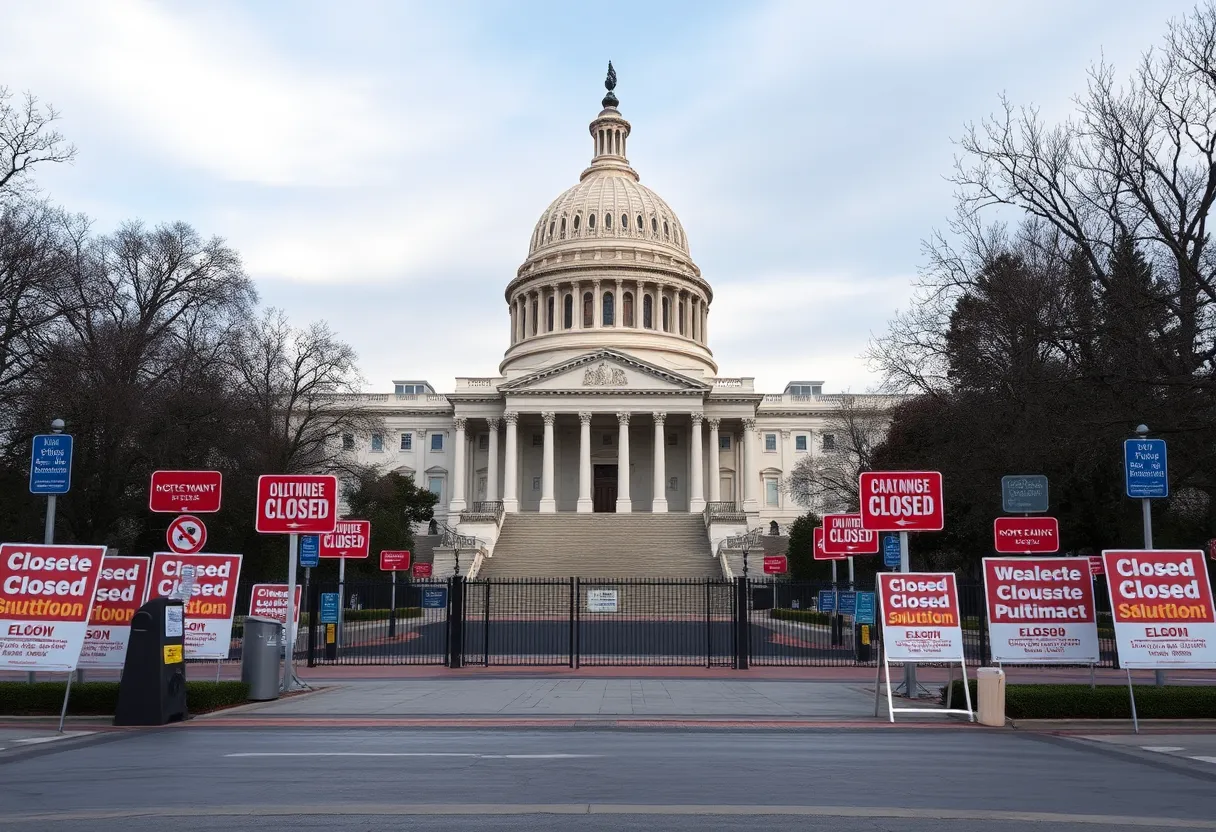 U.S. Capitol building during government shutdown in Washington, D.C.