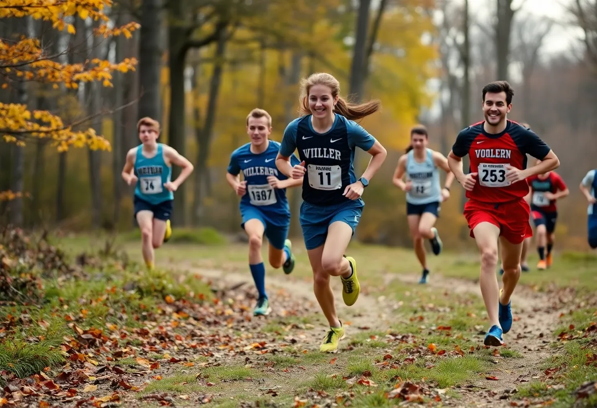 George Washington University cross country teams competing