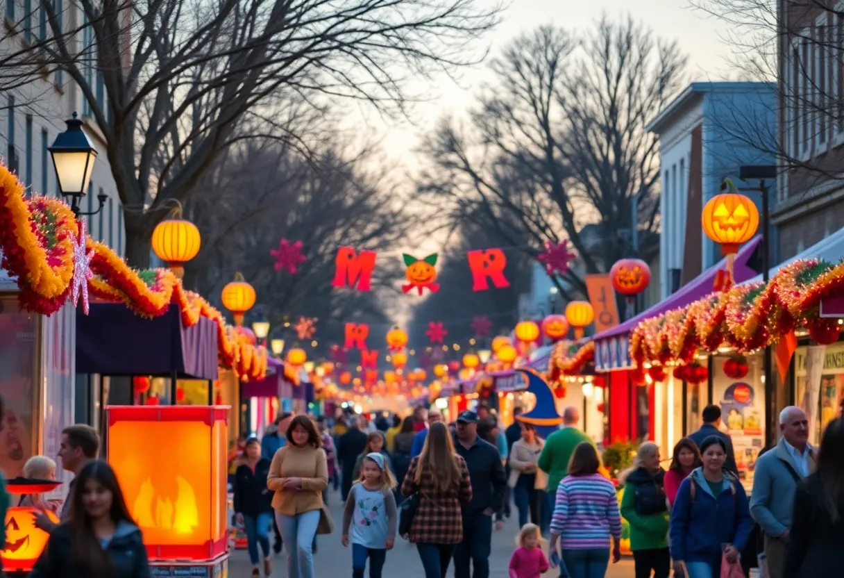 Families enjoying Halloween festivities in Washington D.C.