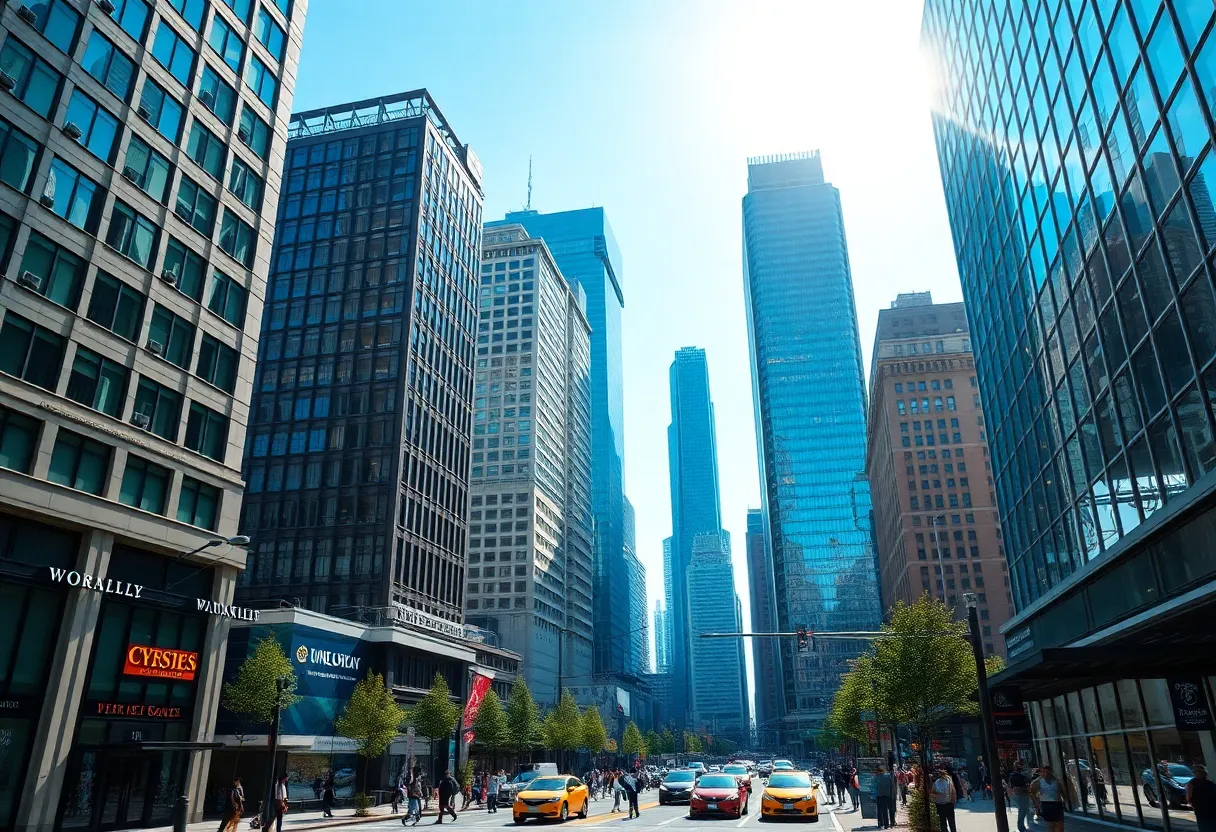 Skyscrapers in Hong Kong representing economic resilience
