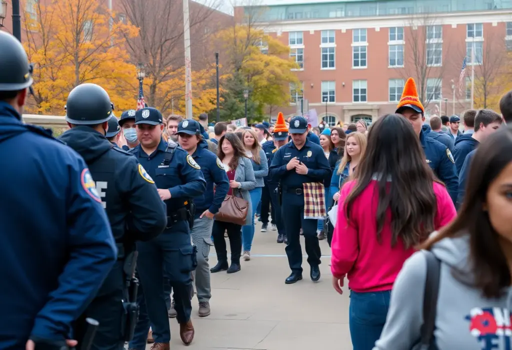 Police responding to a shooting near Howard University during homecoming.
