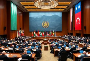 Delegates at the IMF World Bank meetings