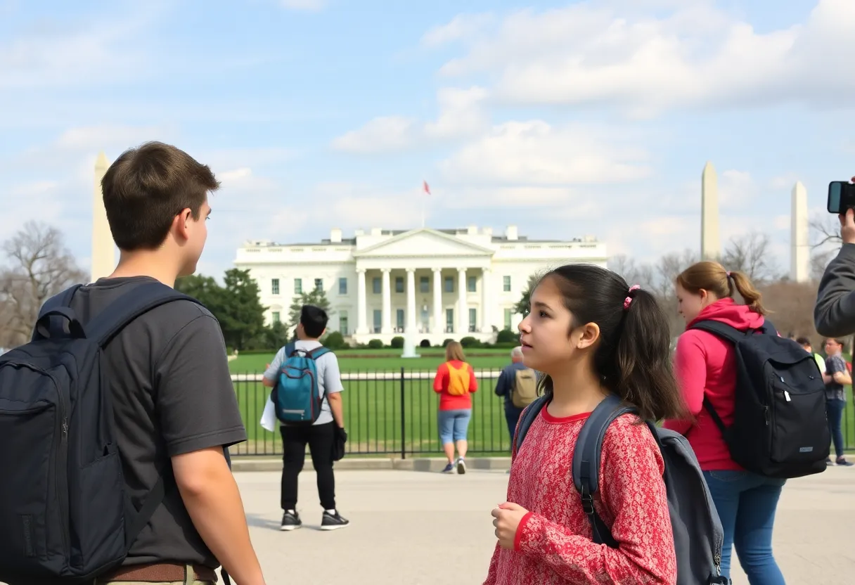 Eighth graders from Independence Middle School exploring Washington D.C.