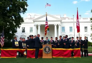 LSU Shreveport baseball team ceremony at the White House