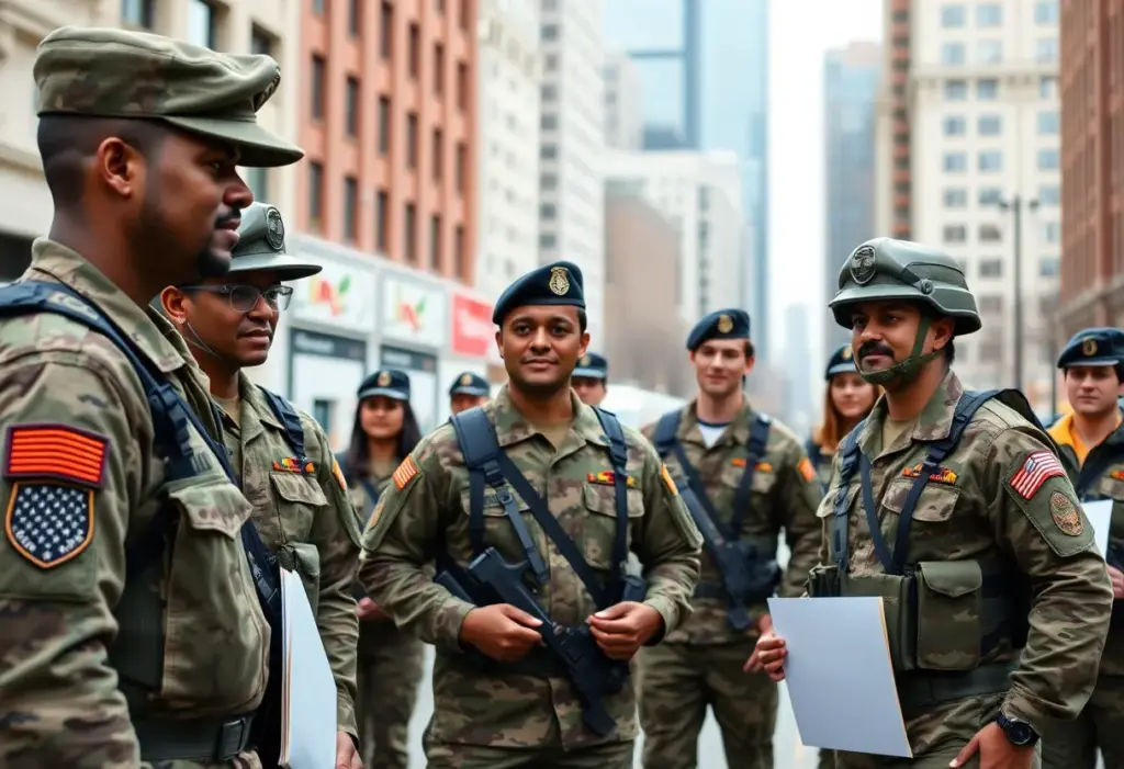National Guard members participating in community service in Washington D.C.