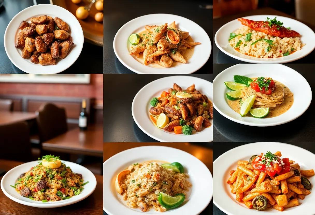A selection of dishes from various new restaurants in Washington D.C.