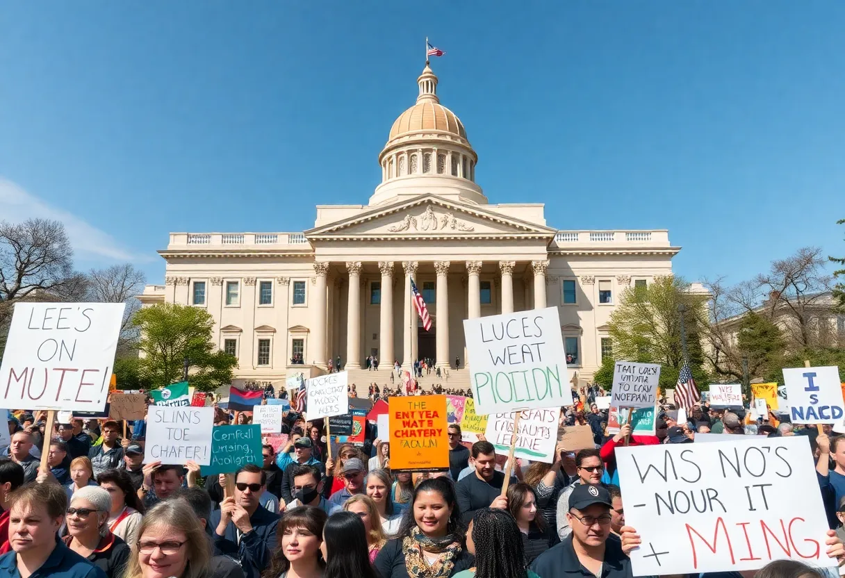 Crowd gathers at the No Kings protest in Washington D.C.