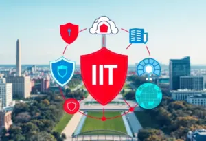 Visualization of managed IT services with technology icons