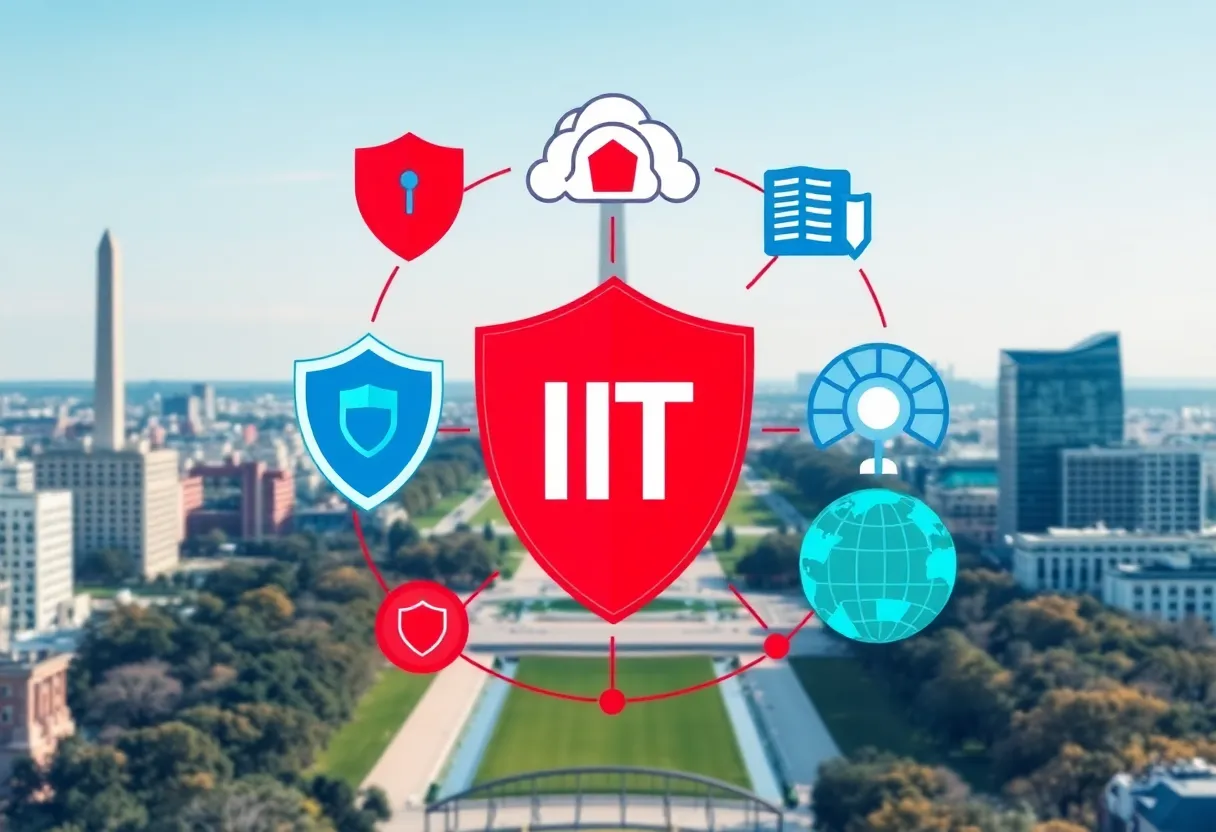 Visualization of managed IT services with technology icons