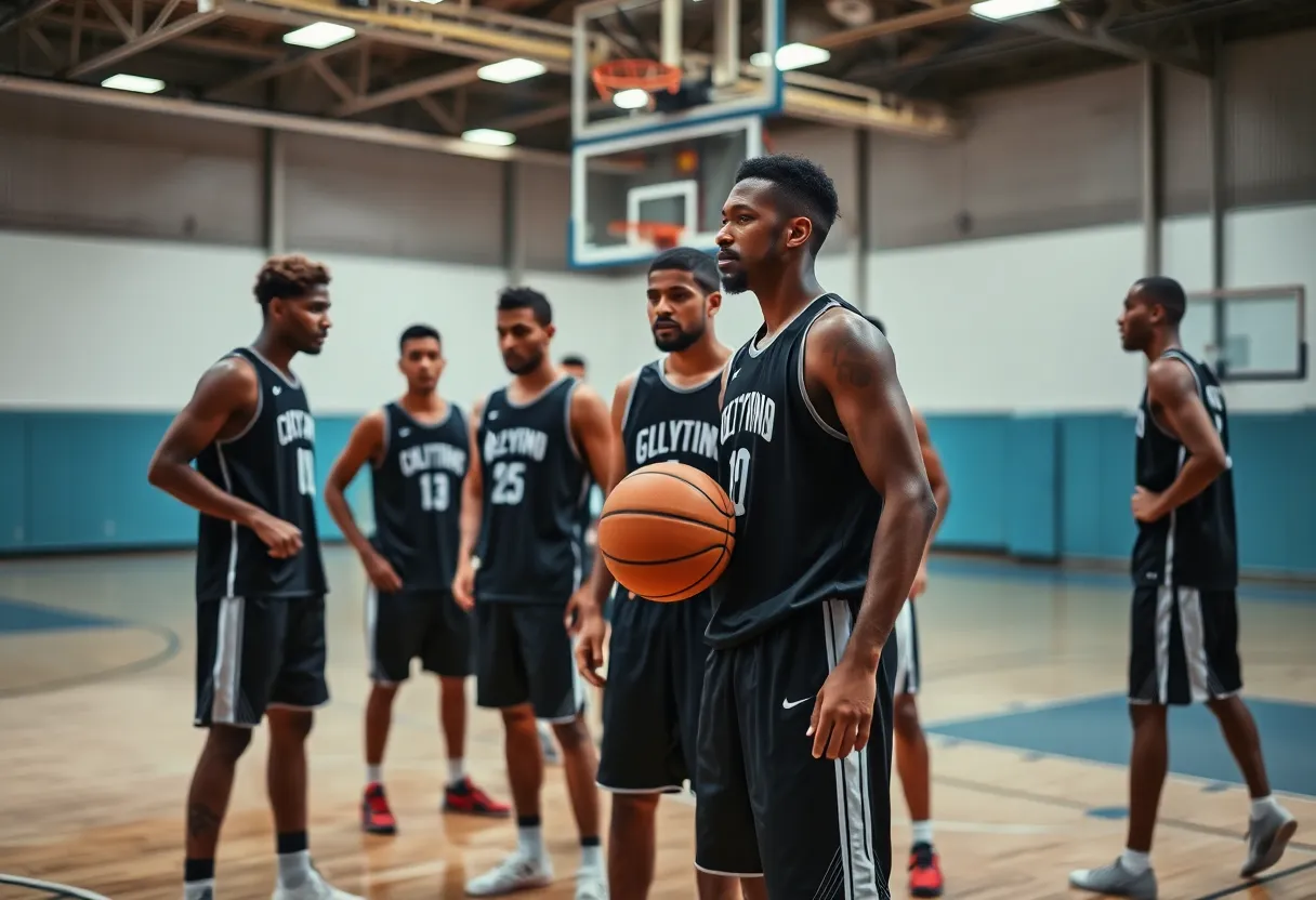 Sacramento Kings team practicing strategy