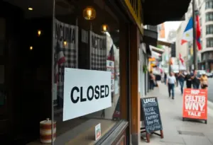 Closed sign at Shouk restaurant in Washington, D.C.