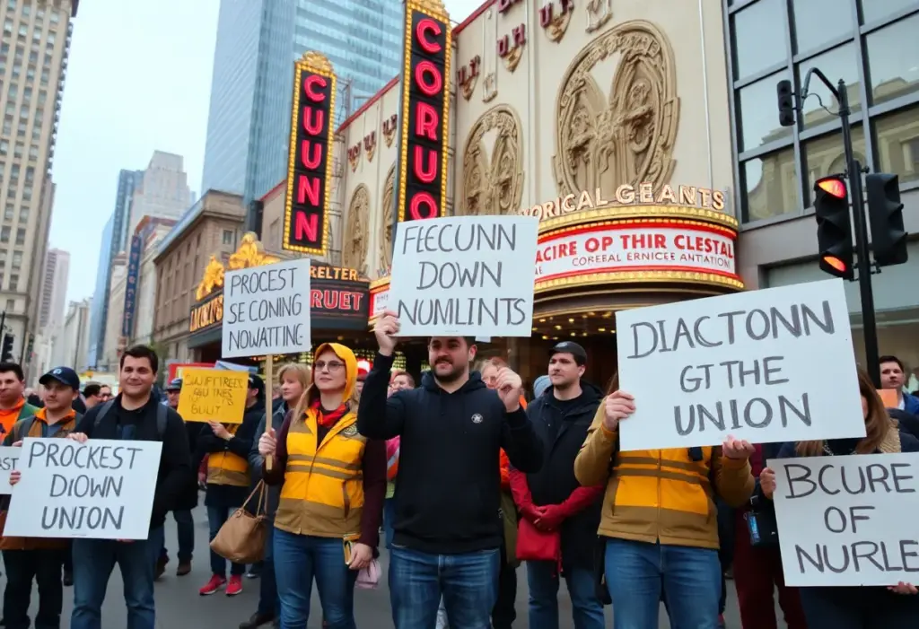 Workers advocating for unionization outside DC music venues