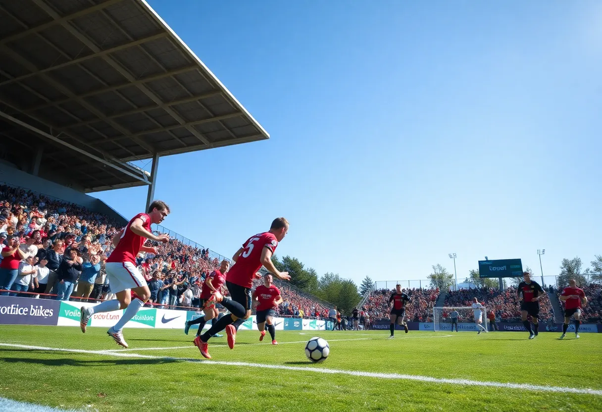 University of Richmond women's soccer players in action during a match