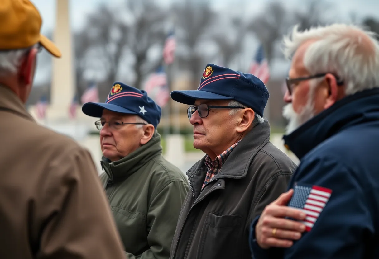 Veterans reflecting at memorials in Washington D.C.