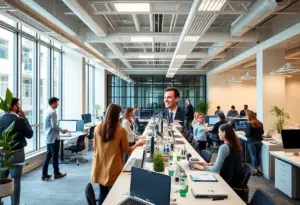 Office space representing economic growth in Washington D.C.