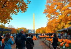 Families enjoying fall activities in Washington D.C.