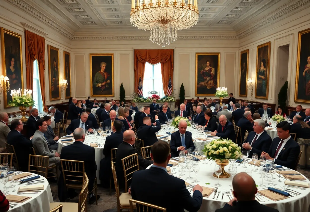 Dinner event at the White House for fundraising