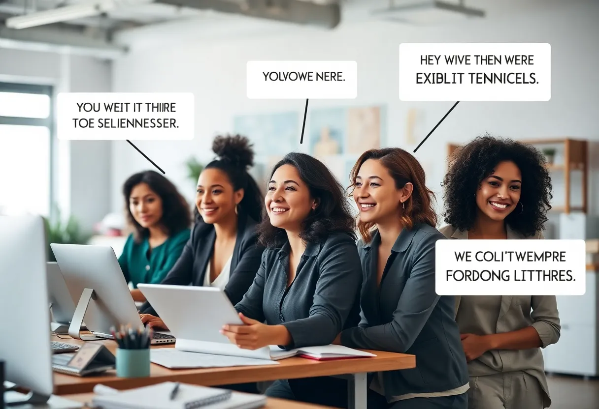 Women collaborating on financial strategies and discussing empowerment.