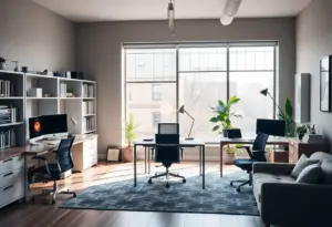 A well-designed functional home office in Washington DC