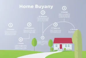 Visual representation of a home buying timeline for Washington, DC.