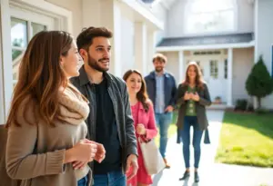 A first-time homebuyer exploring an open house