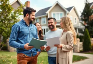 Couple discussing home financing options