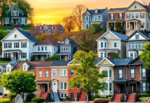 Collage of various homes in Washington DC neighborhoods