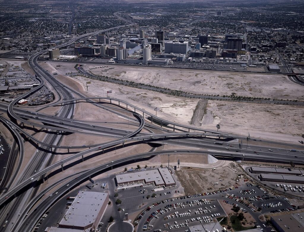 Highway interchange from above