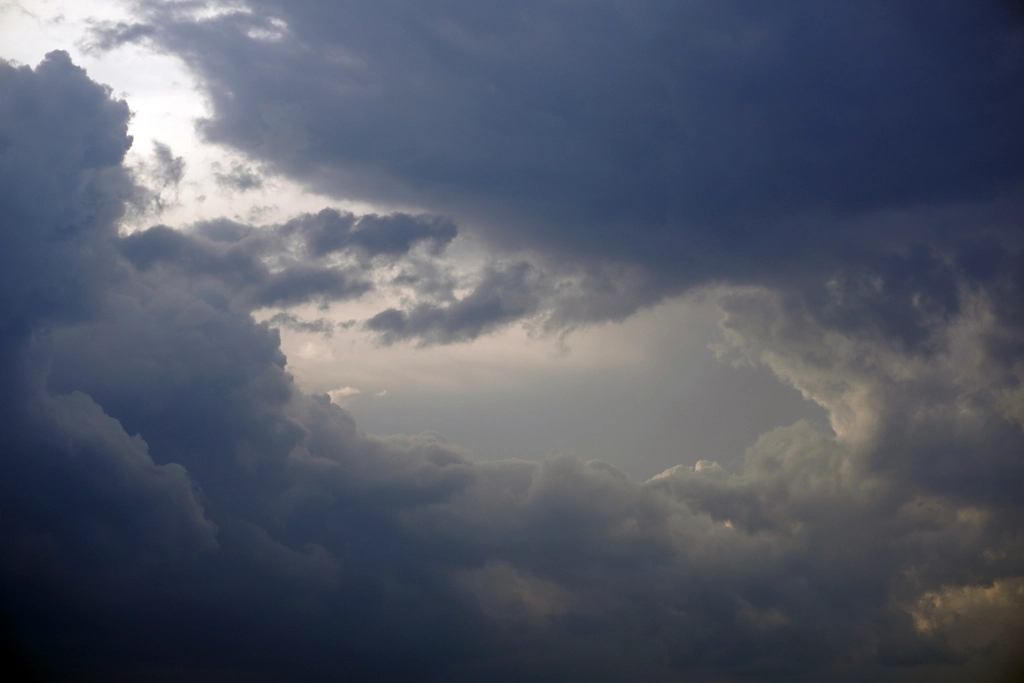 Dark storm clouds filling the sky