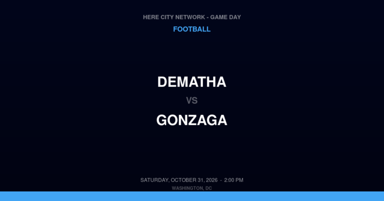 DeMatha vs. Gonzaga — Football Game Day — Washington, DC — Oct 31, 2026