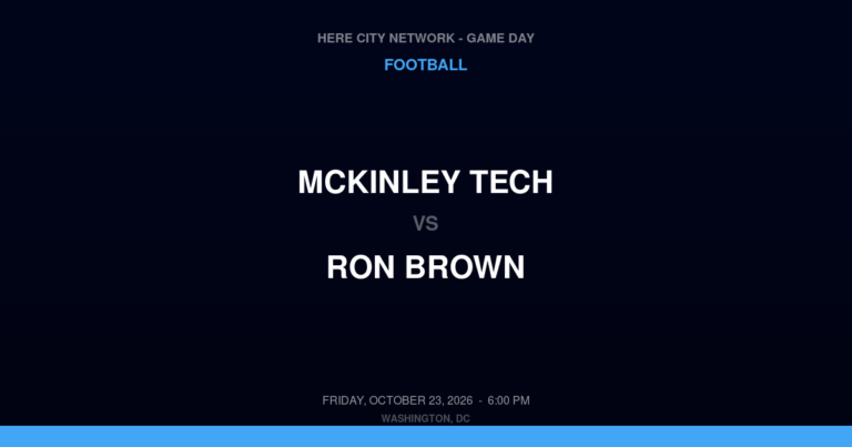 McKinley Tech 7, Ron Brown 0