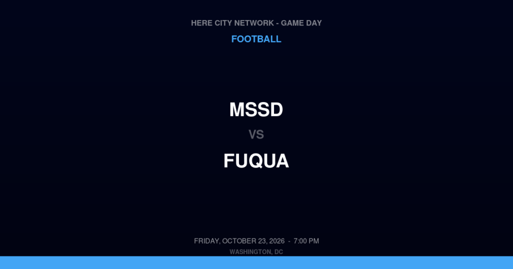 MSSD vs. Fuqua — Football Game Day — Farmville, VA — Oct 23, 2026
