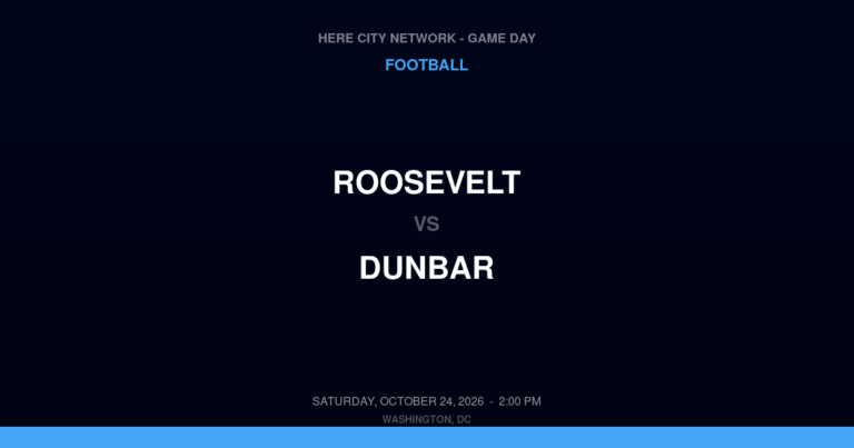 Roosevelt vs. Dunbar — Football Game Day — Washington, DC — Oct 24, 2026