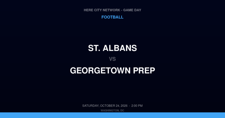 St. Albans vs. Georgetown Prep — Football Game Day — North Bethesda, MD — Oct 24, 2026