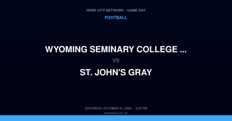 Wyoming Seminary College Prep vs. St. John's Gray — Football Game Day — Washington, DC — Oct 31, 2026
